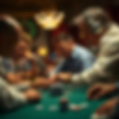 An intense game of Texas Hold'em with players engaged