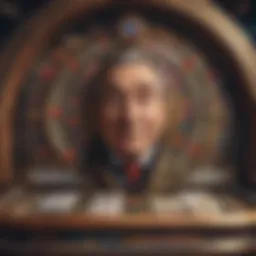 Intricate design of Mr. Moneybags slot machine