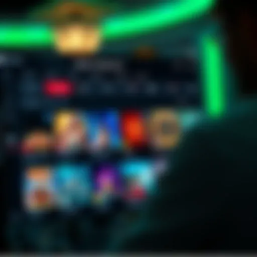 A detailed view of the PokerStars platform interface showcasing game selection