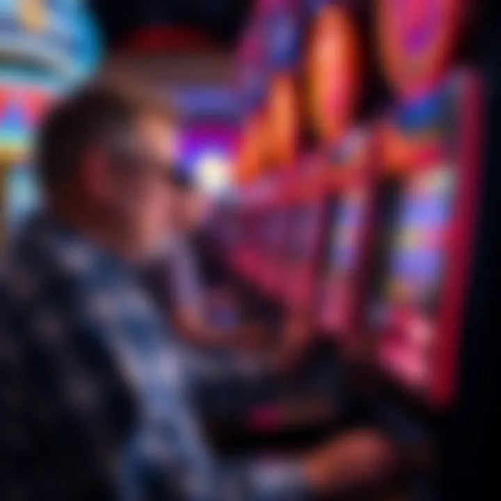 Strategic Insights for Maximizing Wins Casino guest analyzing potential wins on a slot machine