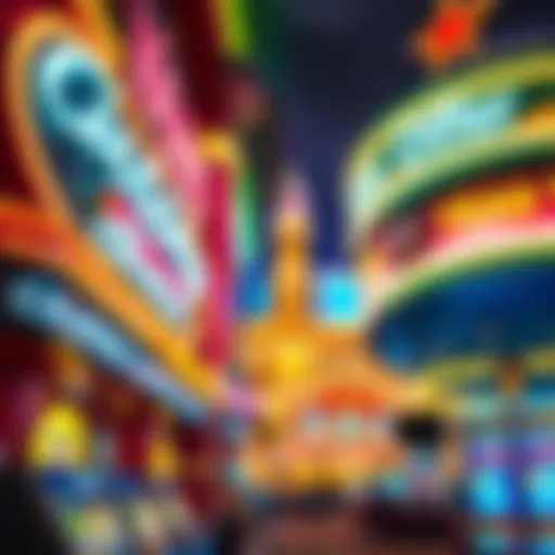 Bright neon lights of a Las Vegas casino showcasing enticing offers