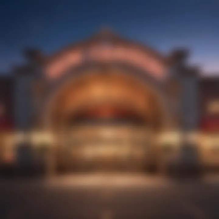 Exterior view of New Castle Casino showcasing its vibrant entrance