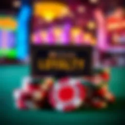 Loyalty card and casino chips representing rewards