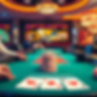 Diverse Game Styles in Online Poker A vibrant digital poker table showcasing various game styles