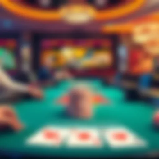 Diverse Game Styles in Online Poker A vibrant digital poker table showcasing various game styles