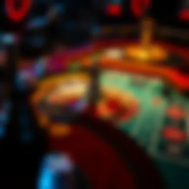 Strategic betting patterns displayed on a roulette table