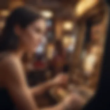 Engaging Experience with Rapid Gold Slots A player interacting with a Rapid Gold slot machine