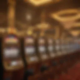 Interior view of a Las Vegas casino featuring Rapid Gold slot machines