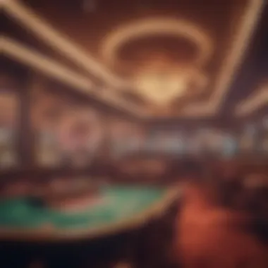 Casino Atmosphere An enticing graphic of a casino environment with vibrant colors