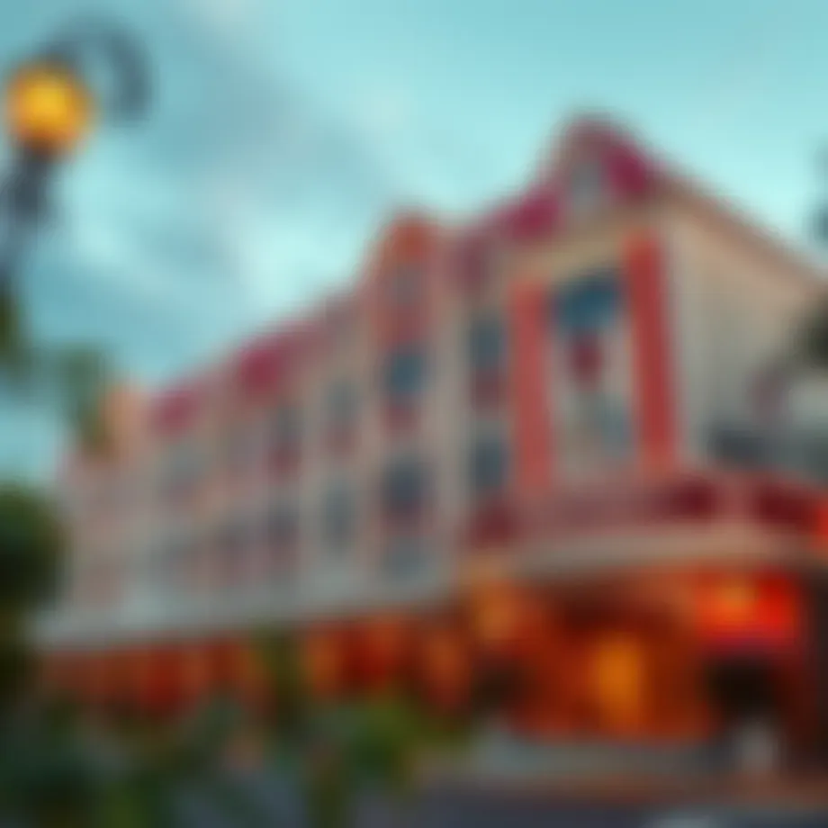 Stunning facade of Saratoga Hotel & Casino showcasing its unique architectural style