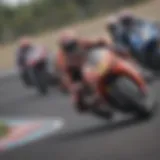 MotoGP motorcycle racing action captured on the track