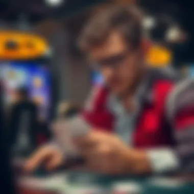 Bankroll Management Calculation A thoughtful player calculating their bankroll management