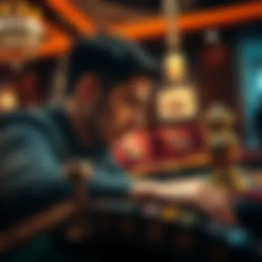 The Psychology of a Roulette Player A focused player contemplating their next bet at the roulette table