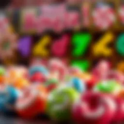 Colorful candy symbols on the Sweet Bonanza Xmas slot game