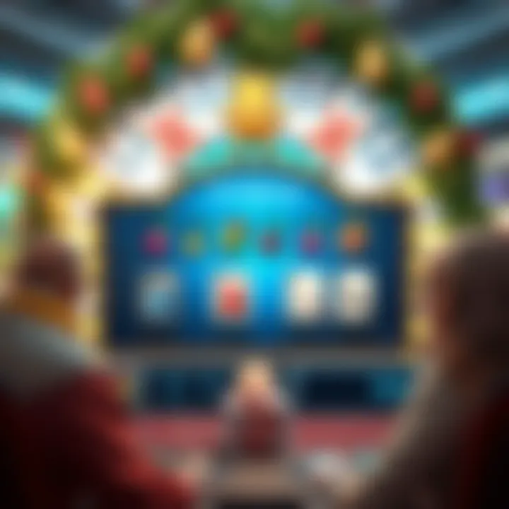 Gameplay interface showcasing Sweet Bonanza Xmas mechanics