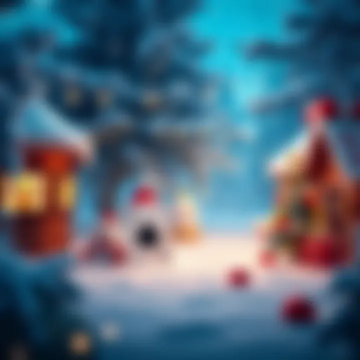 Winter-themed background of Sweet Bonanza Xmas