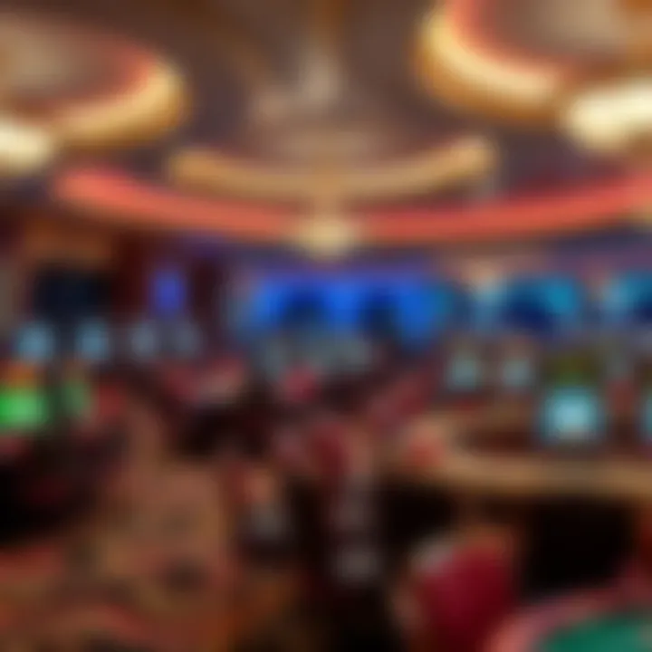 Luxurious Gaming Areas Within the Casino Interior design of the casino highlighting luxurious gaming areas