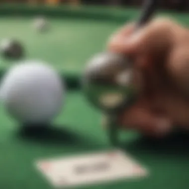 Navigating Betting Formats A sophisticated betting slip with golf odds presented at a betting venue.