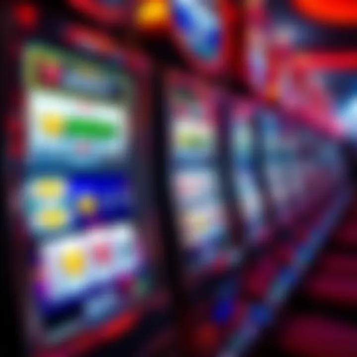 Close-up of a winning slot machine display with gleaming jackpot lights