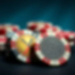 Close-up of Tournament Pro Series Poker Chips showcasing intricate designs