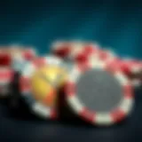 Detailed Examination of Poker Chip Designs Close-up of Tournament Pro Series Poker Chips showcasing intricate designs