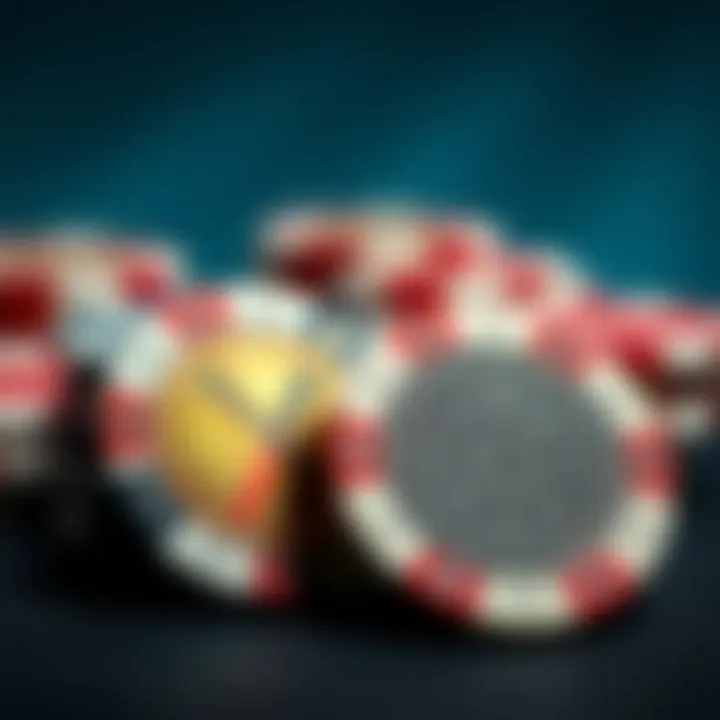 Detailed Examination of Poker Chip Designs Close-up of Tournament Pro Series Poker Chips showcasing intricate designs