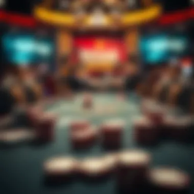 Ultimate Texas Hold'em Table Setup An engaging table setup for Ultimate Texas Hold'em with chips and cards