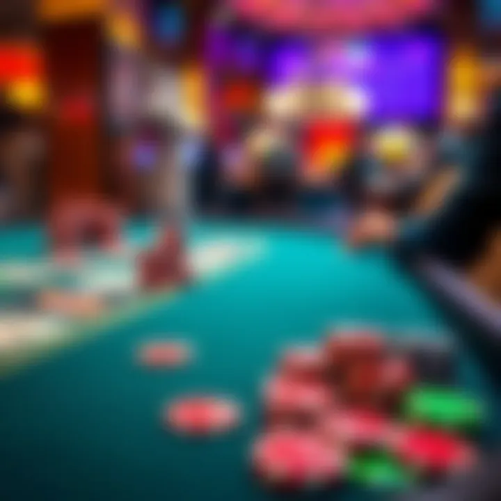 Minimum Bets in Poker at Rivers Casino Close-up of a poker table with chips