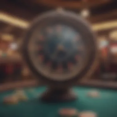 Clock displaying late-night casino ambiance