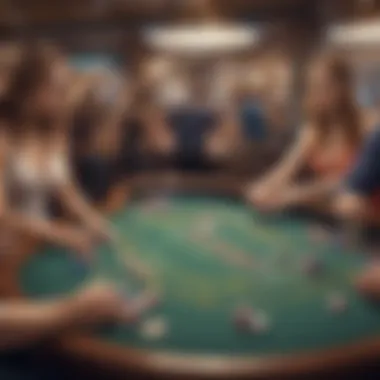 Gaming Experience in Action Diverse gaming tables bustling with activity