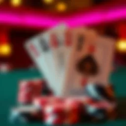 A visual representation of a royal flush in poker with suited cards.