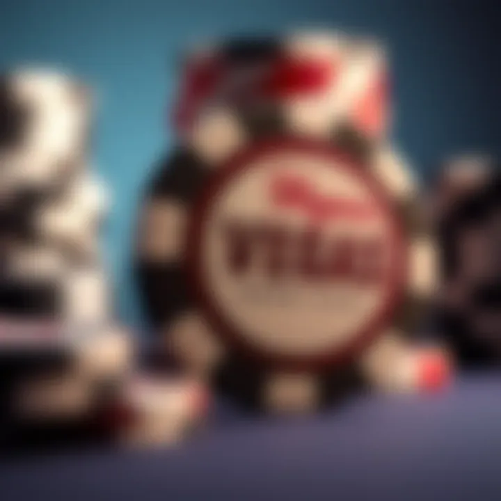 Unique Texture of Vegas Poker Chip Close-up of a single Vegas poker chip highlighting its unique texture and design