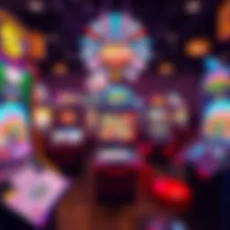 Vibrant online slot machine display showcasing a variety of themes